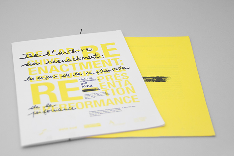 colloque yellow International art Performance poster book jaune Montana mira henry strasbourg programme Program flyer