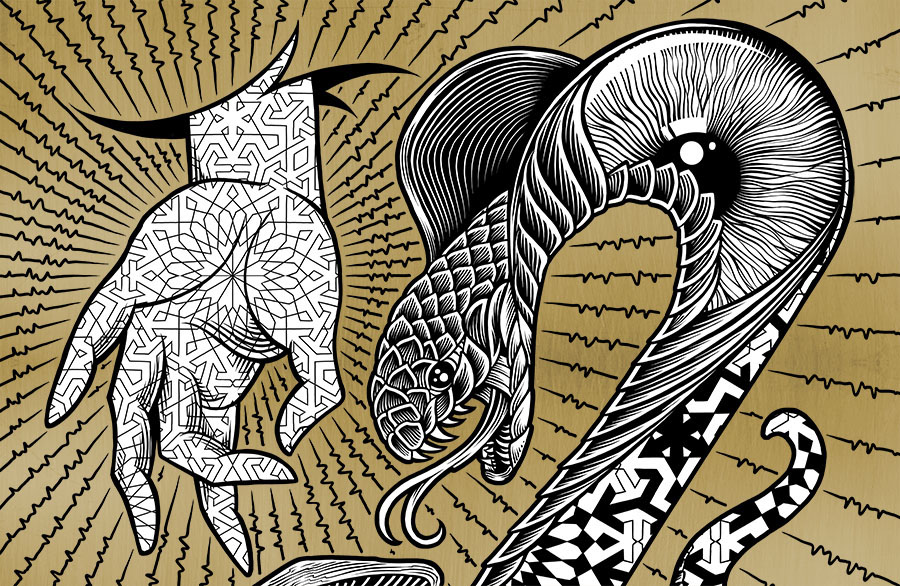 snake Mushrooms psylocybin pattern psychedelic