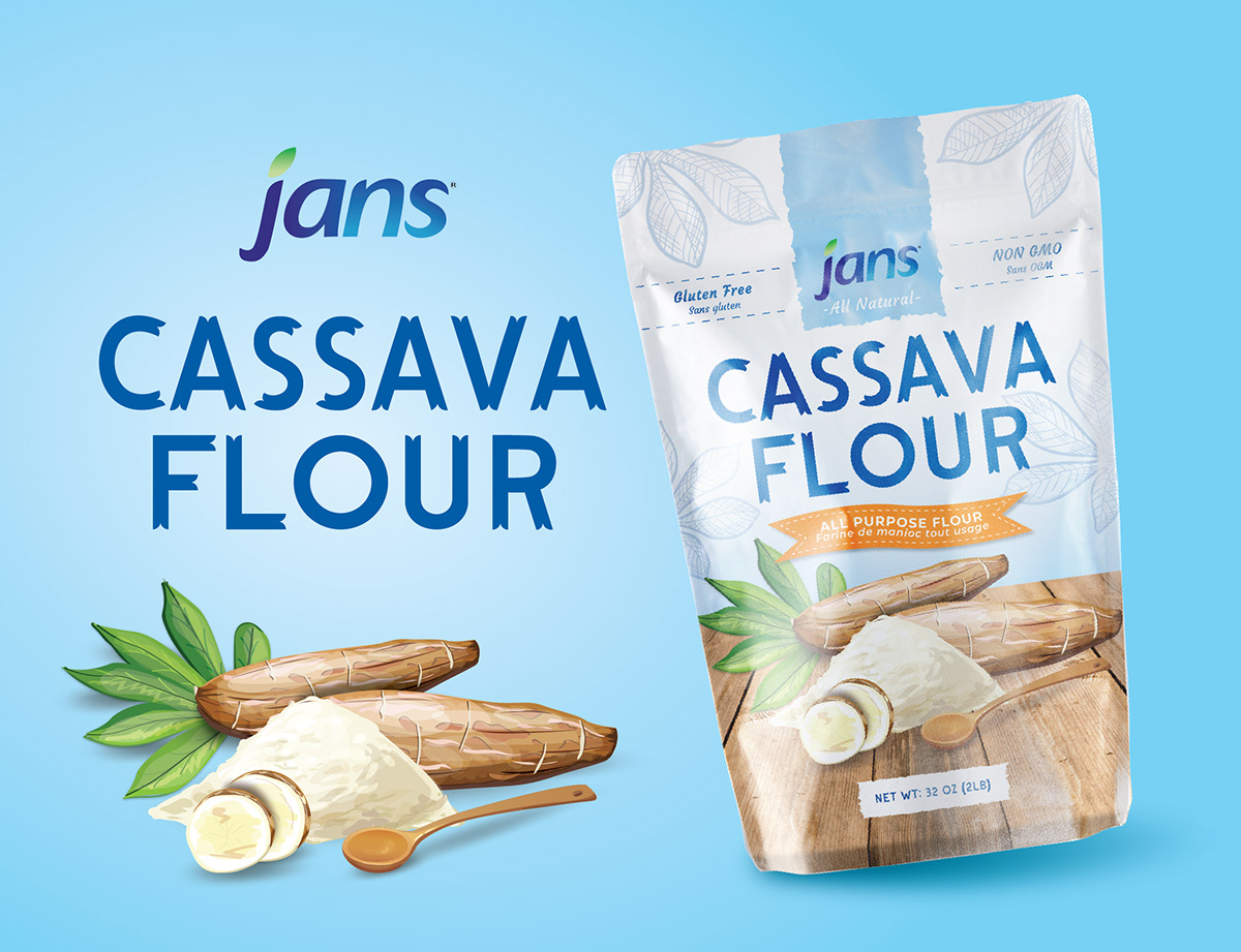 cassava Cassava flour flour flour packaging Food  Food Packaging healthy organic food Pouch Packaging Standing Pouch