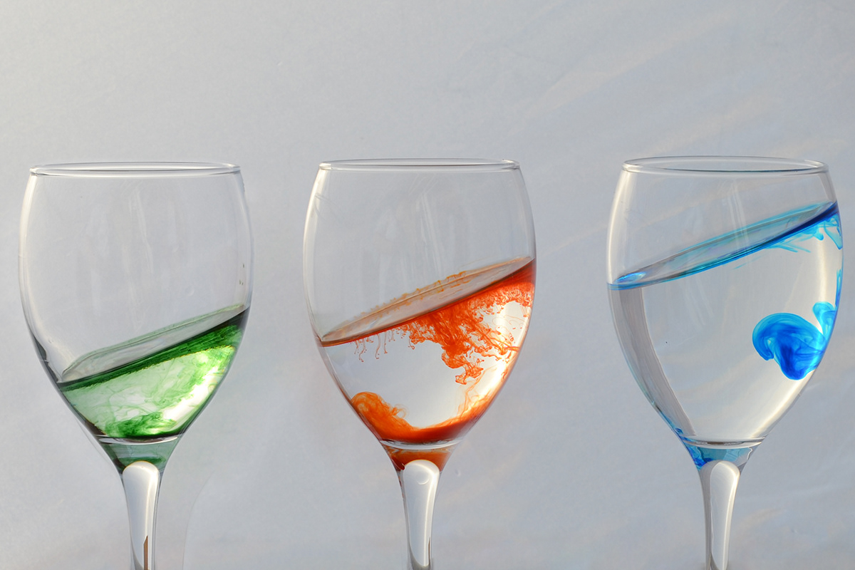 water glasses  colour