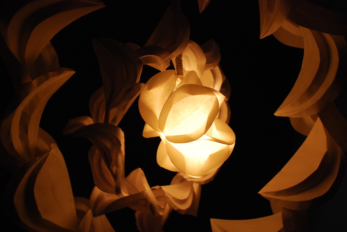 paper Lamp lighting papercraft origami  risd