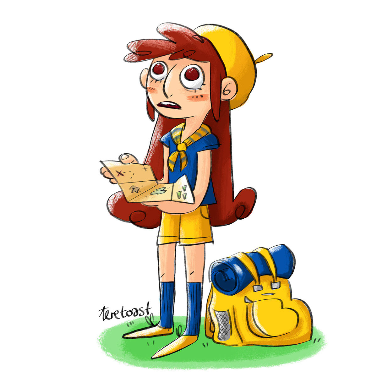 Character design  ILLUSTRATION  video scouts girl scouts cartoon