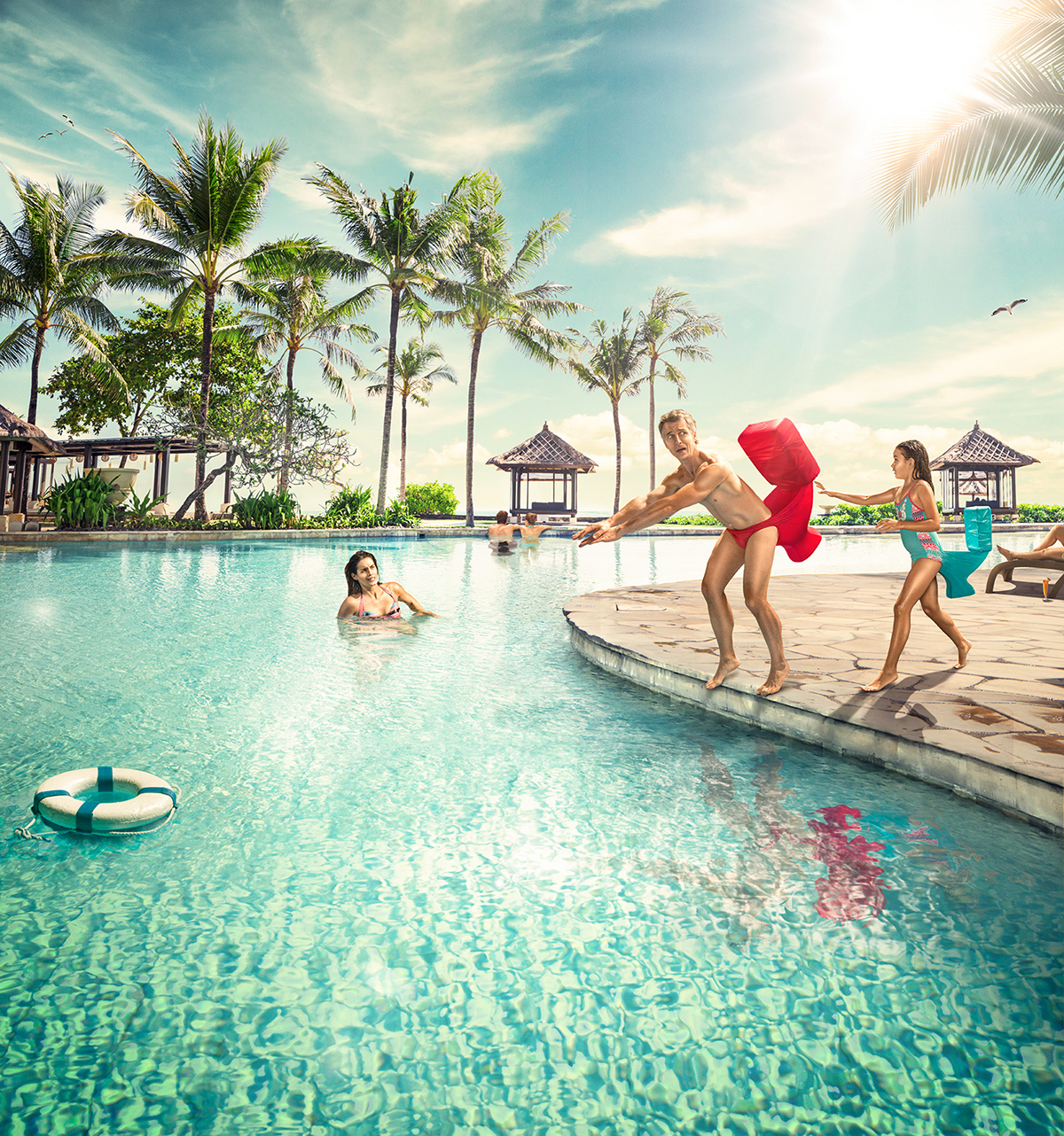 Pool ankur patar Brisbane Australia toilet family Hotel Pool stomach lagoon bikini sunbath