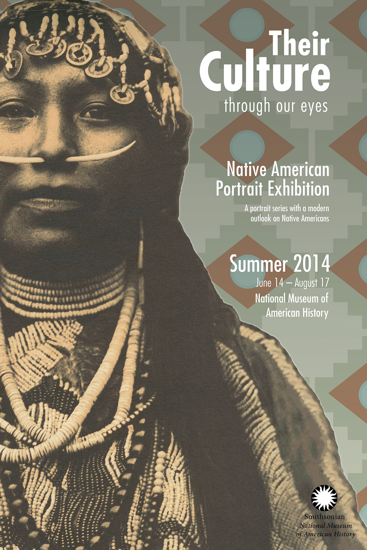 class project Smithsonian Museum Mockup poster native american exhibit