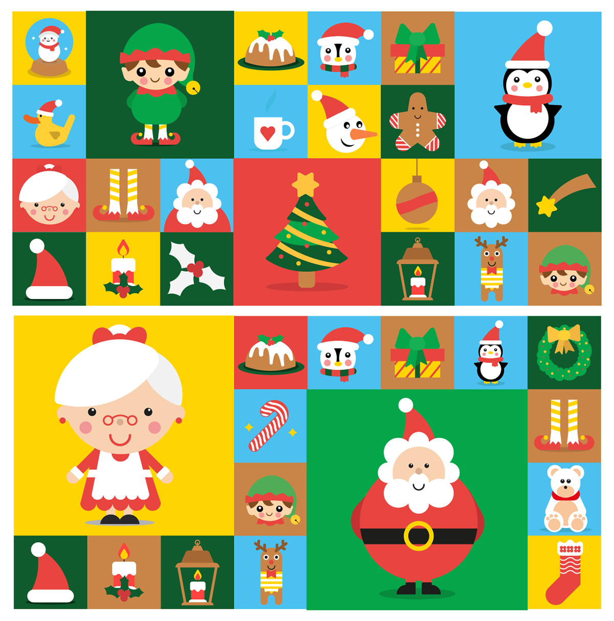 ILLUSTRATION  Digital Art  Graphic Designer personajes navidad Merry Christmas design visual identity