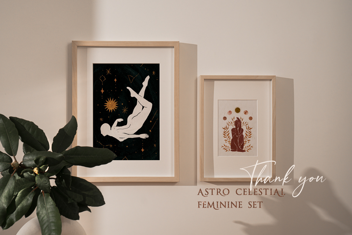 abstract art celestial art feminine Instagram template nude nude woman postcards prints wallpaper