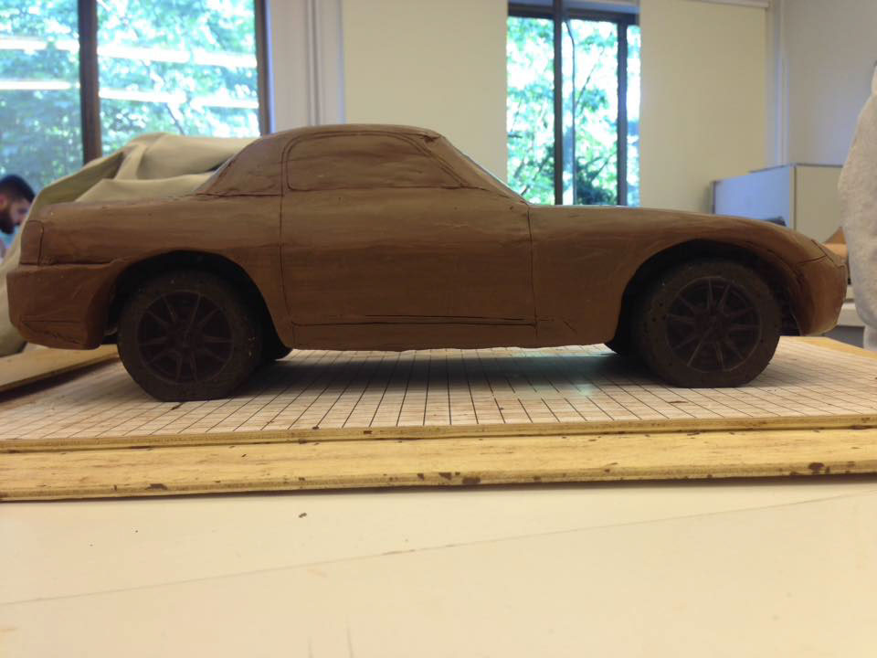 Honda S2000 clay model Sculpt Foam design automotive   course Project