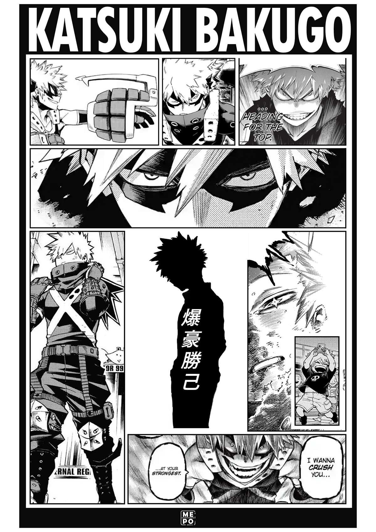 manga comic Digital Art  panel collage black and white Manga art MHA my hero academia deku