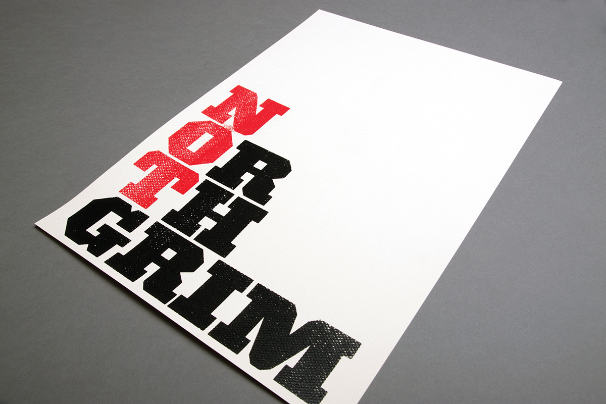 screenprints hand-pulled screen prints type stereotype north-south divide the north