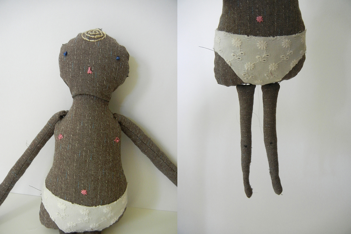 toy doll fiber sample book sewing needlepoint Clothing knitting felting sewing machine