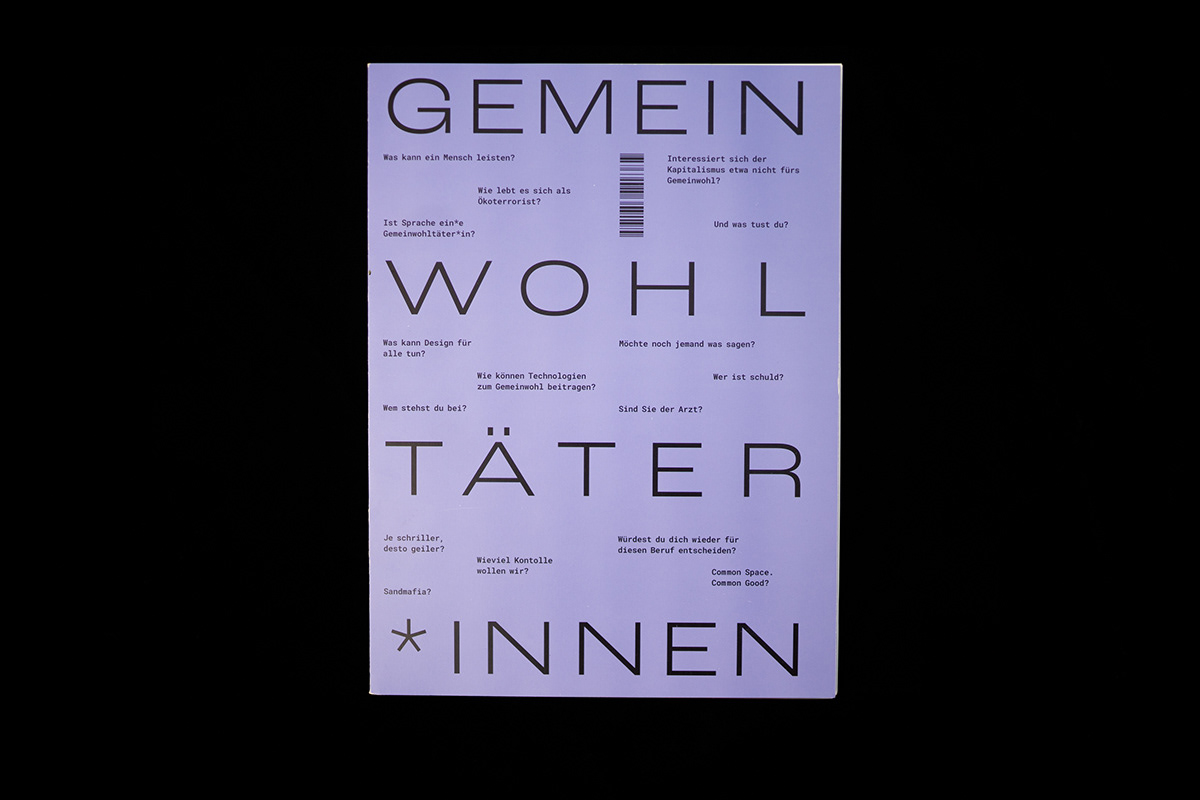 book design Booklet common good Gemeinwohl magazine Muthesius projektbüro social study typography  