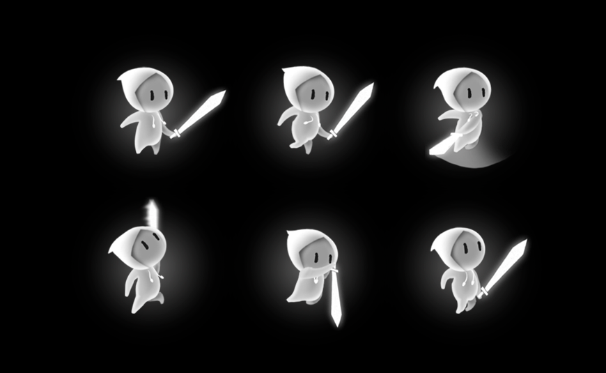 Indie game Game Art 2D art 2d game Character design  grayscale
