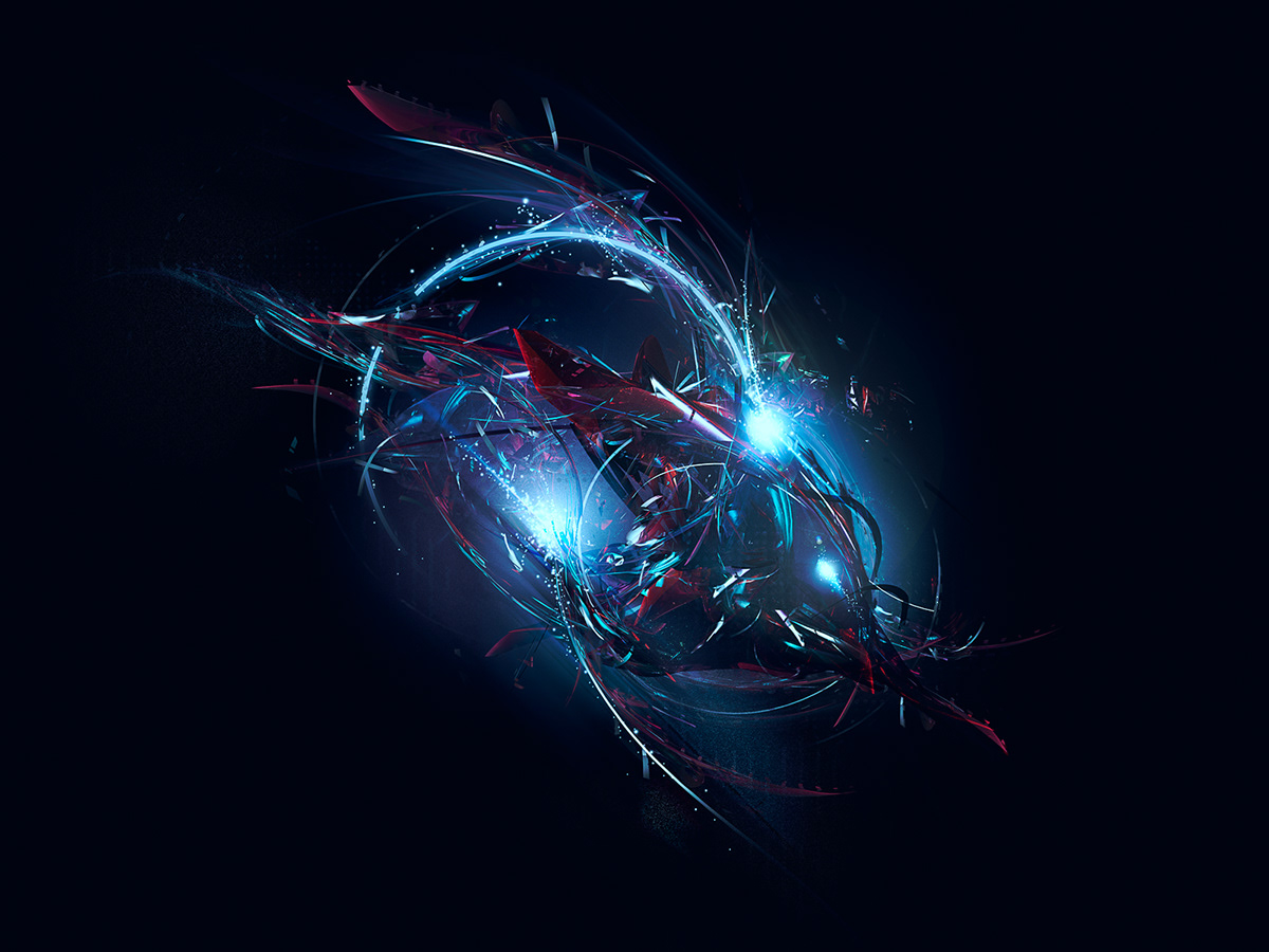 abstract  3d dark precurser justin maller depthcore complex blue light