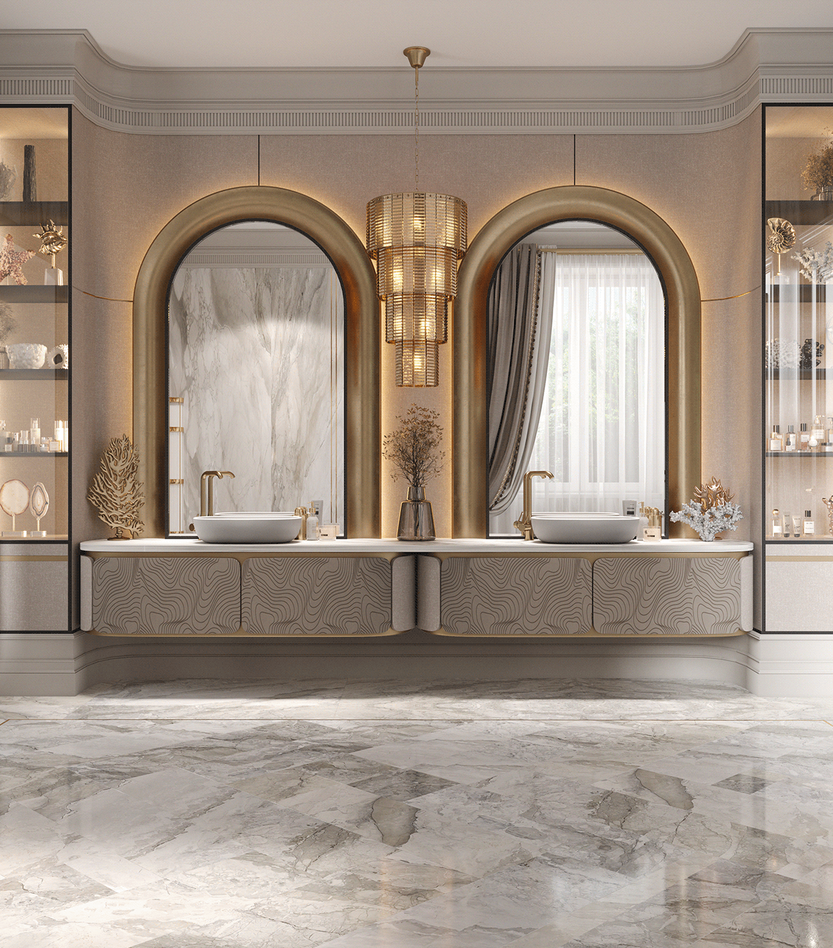 bathroom CG corona render  interior design  modern visualization