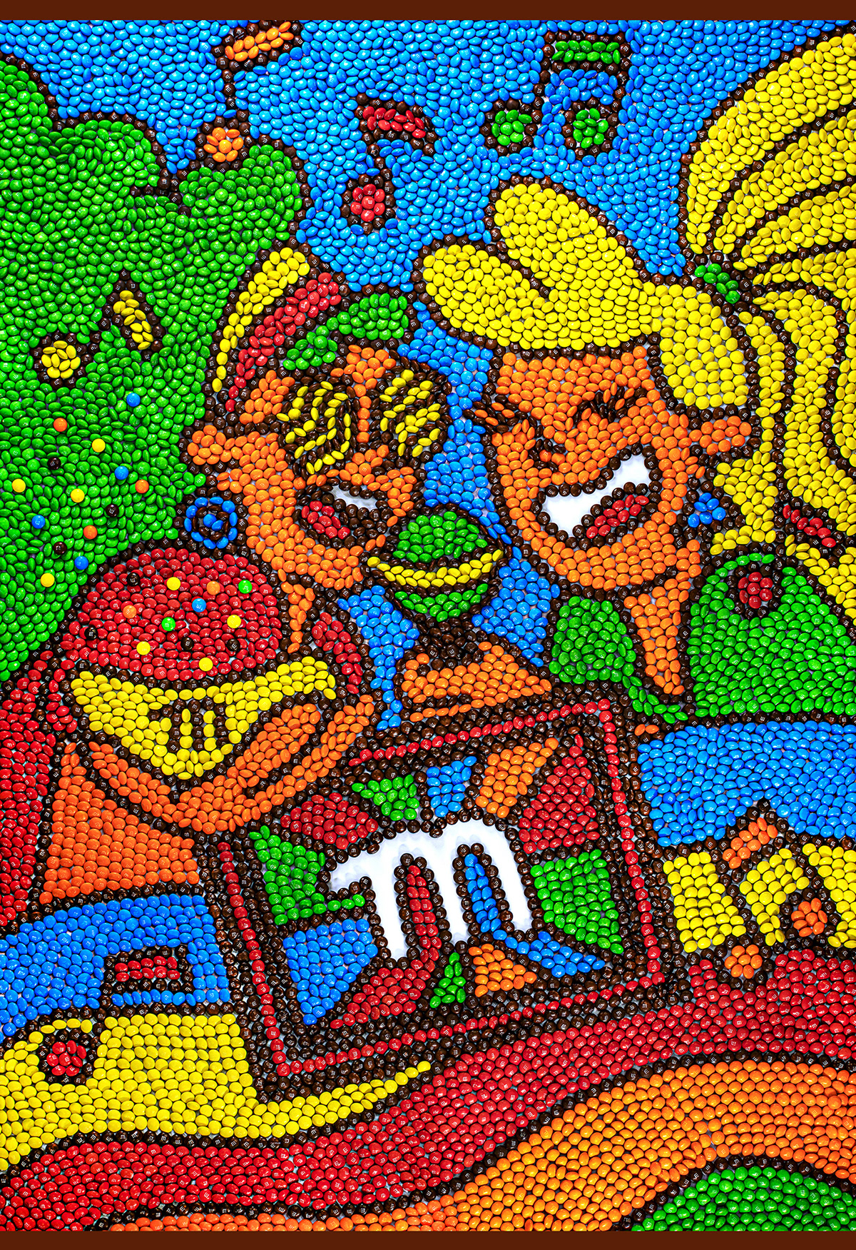 art chocolate Food  marketing   graphic design  art direction  Pixel art mosaic craft handmade
