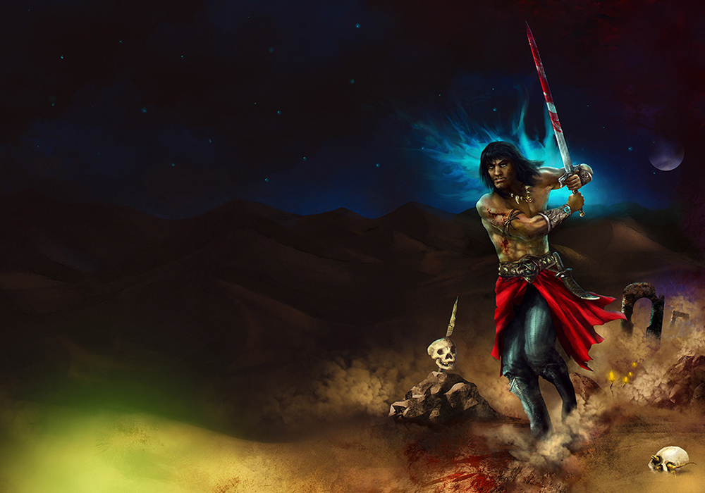 fantasy book cover conan Barbarian Sword Hero