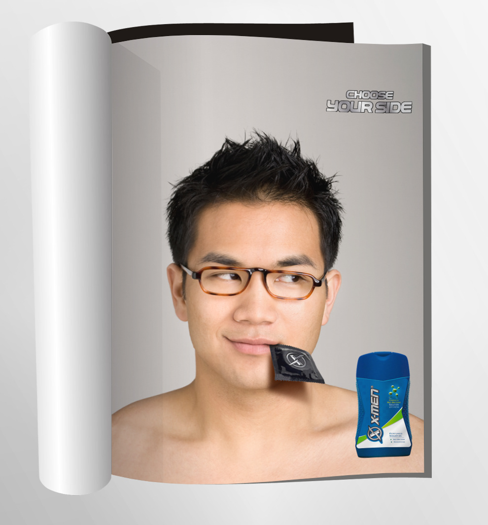maculine  masculin  feminin  feminine  Shampoo  man  MEN  xmen x-men print  print ads  double pages  creative  Magazine   Vietnam