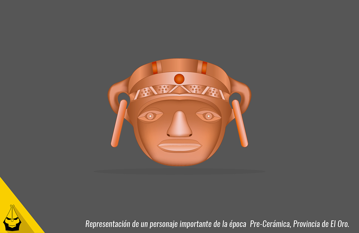 ilustracion Piezas  Arqueológicas objetos culturas Ecuador el oro Zamora Chinchipe arqueologico Primeras Sociedades SUYU KANCHIS