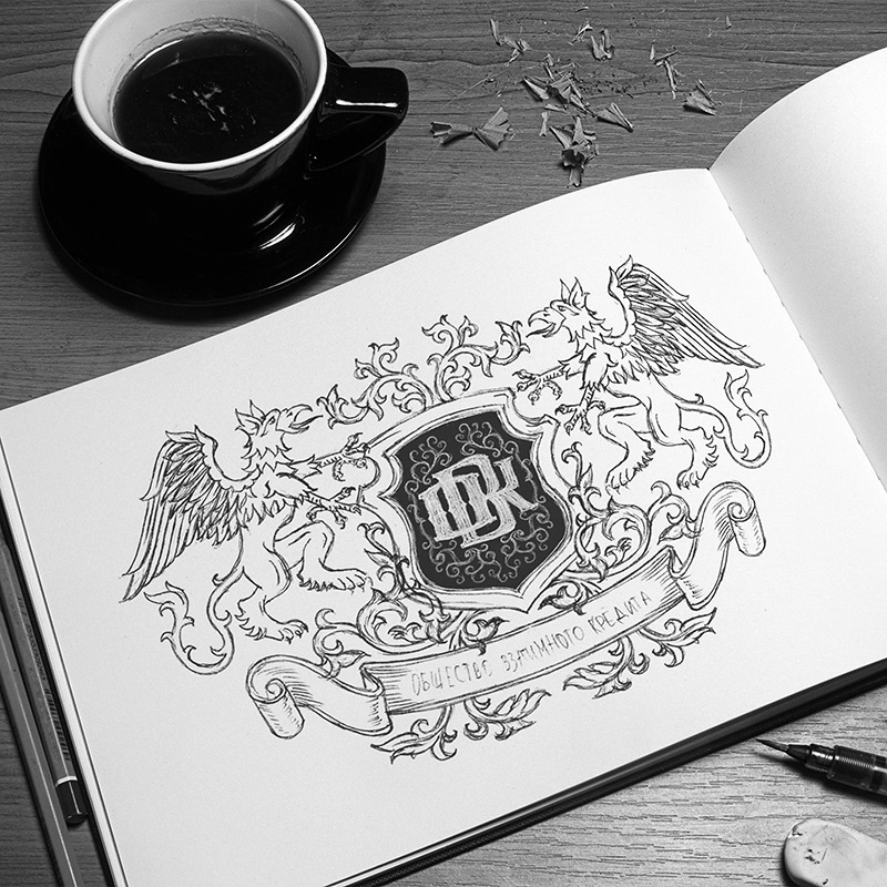 heraldic Logotype logodesign redesign