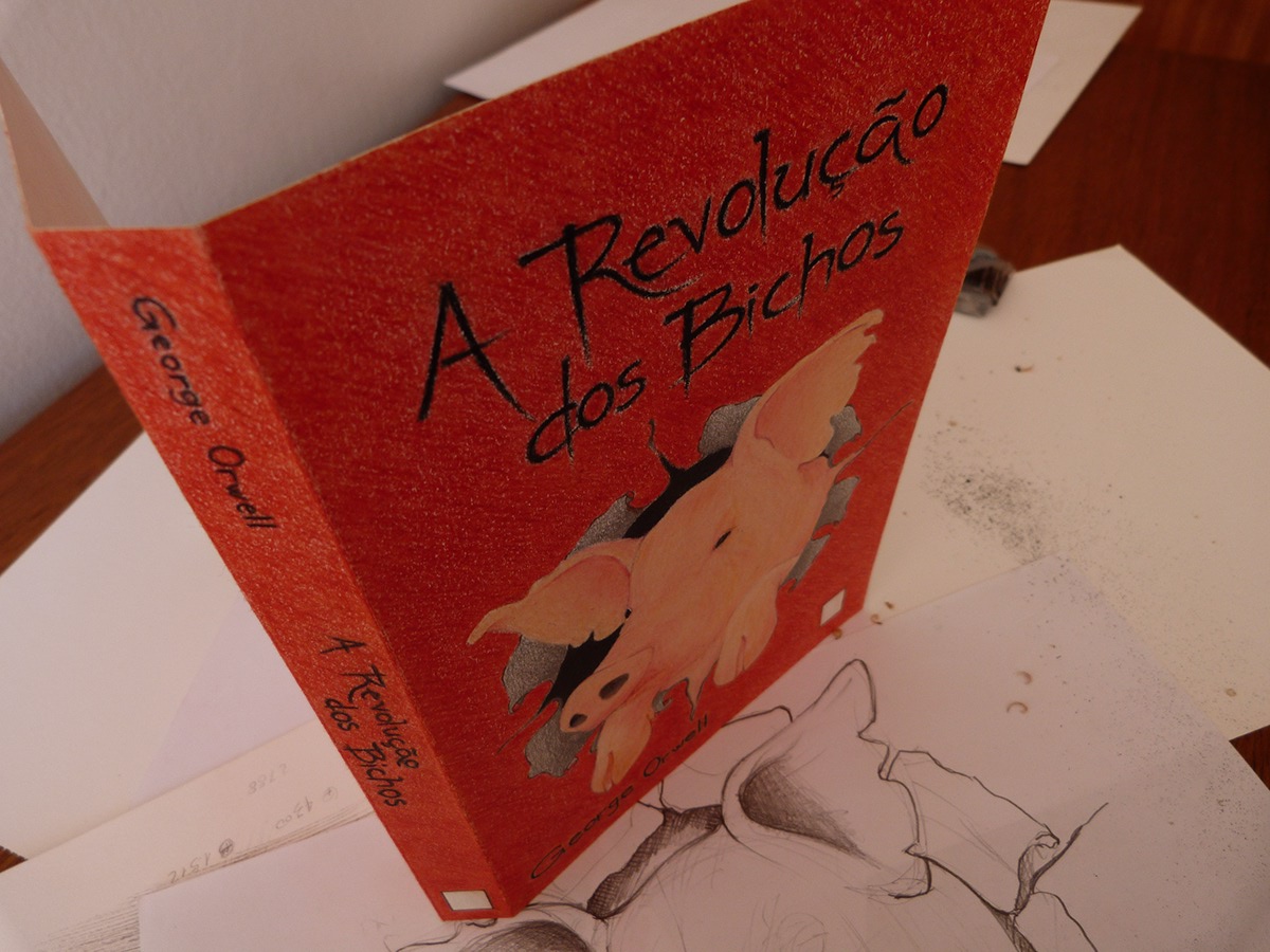 Ilustração Capa Livro revolução dos bichos