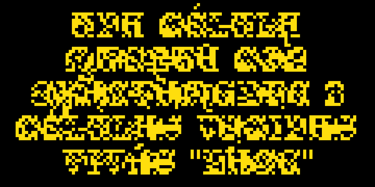 8bit Ancient cellular font free lombardic pixel Typeface typography   automata