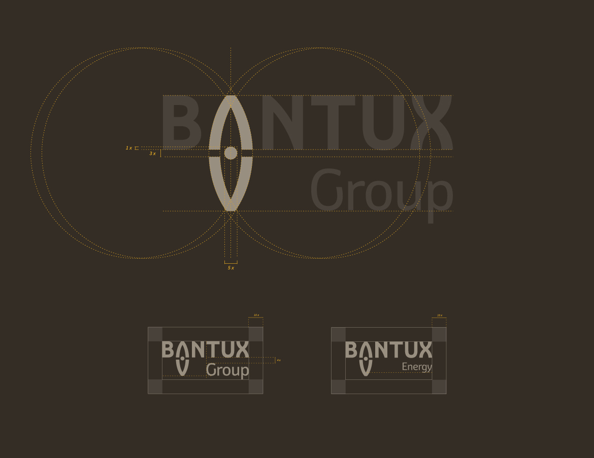 logo identity africa angola export Import trading bantux typograhy brown
