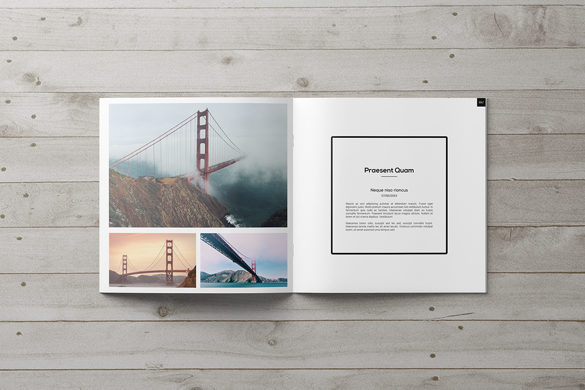 black Booklet brochure clean CMYK creative customizable design elegant minimalistic modern Original portfolio print ready