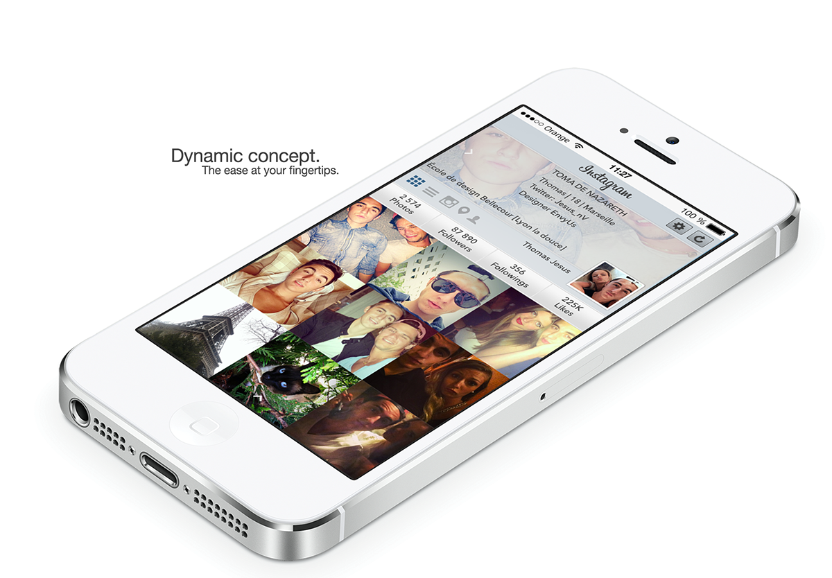 concept instagram design conceptual app iphone iphone5 ios7