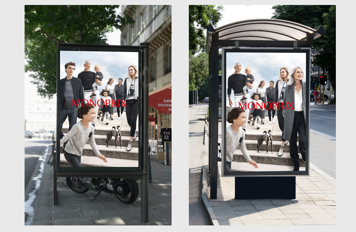 Adobe Portfolio Fashion campaign jacob sutton Monoprix Advertising  rosapark