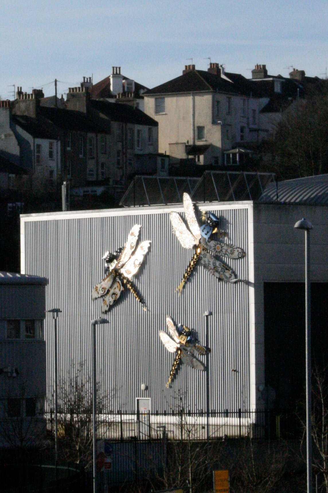 brighton public art dragonflies dibond recycling