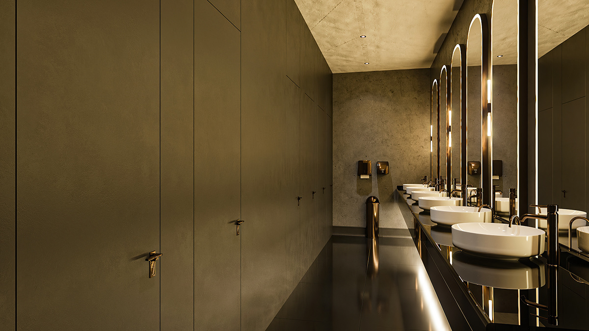 3dsmax architecht bathroom corona design Event Hall Interior Render wc