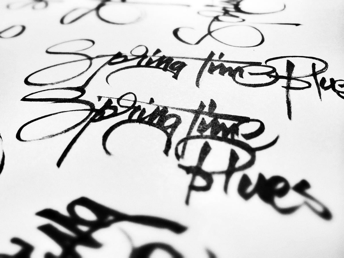 lettering brush pen type verg matt vergotis logo visual identity Corporate Identity process Practice signature cursive video Left hand gold coast