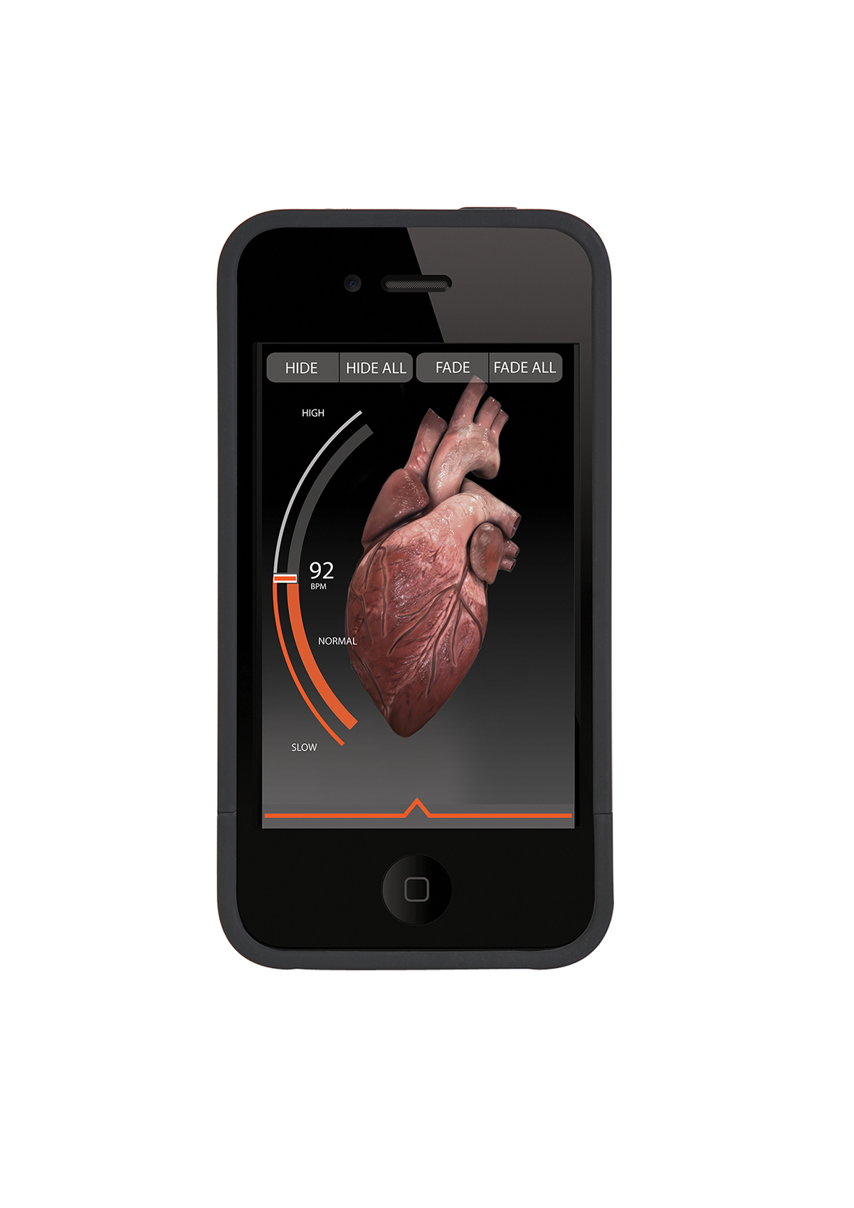 UI medicine heat heart beat design