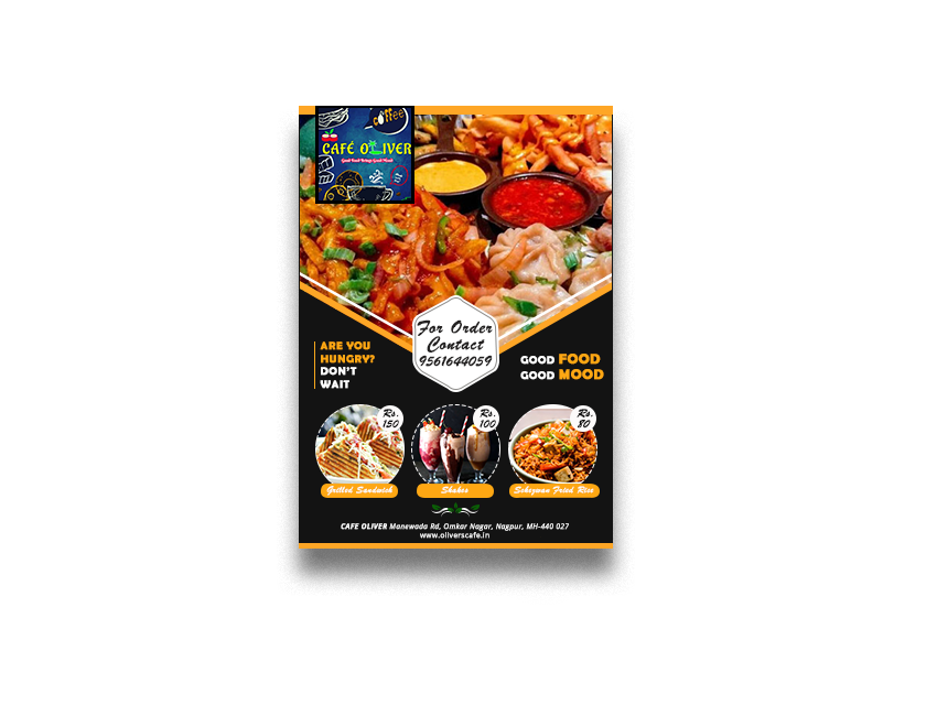 brochure design cafe fastfood Food  junkfood oliver