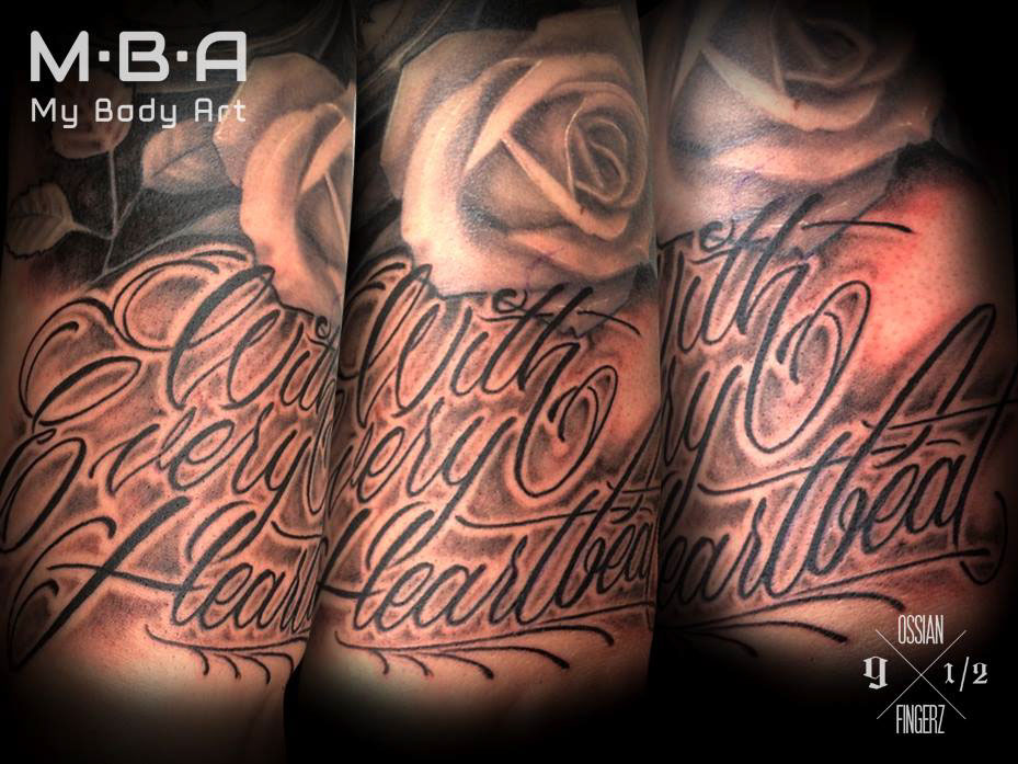 tattoo tattoos girly rose letters Calligraphy   girlytattoo ink