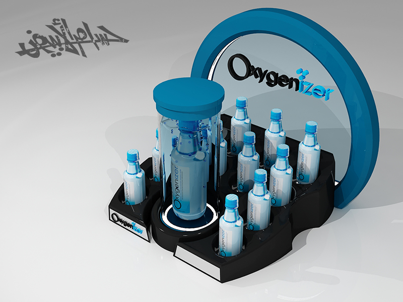 Oxygenizer Stand OTC Oxygenizer Stand OTC oxygen gondola booth Event FLOOR Display Floor Display Mega Floor Exhibition  Creative Design creative