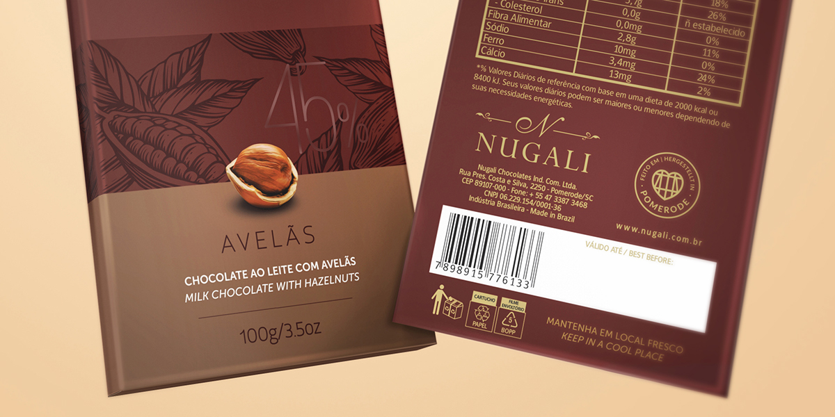 chocolate embalagem Packaging barras NUGALI jefquint ricardoheider fazdesign design