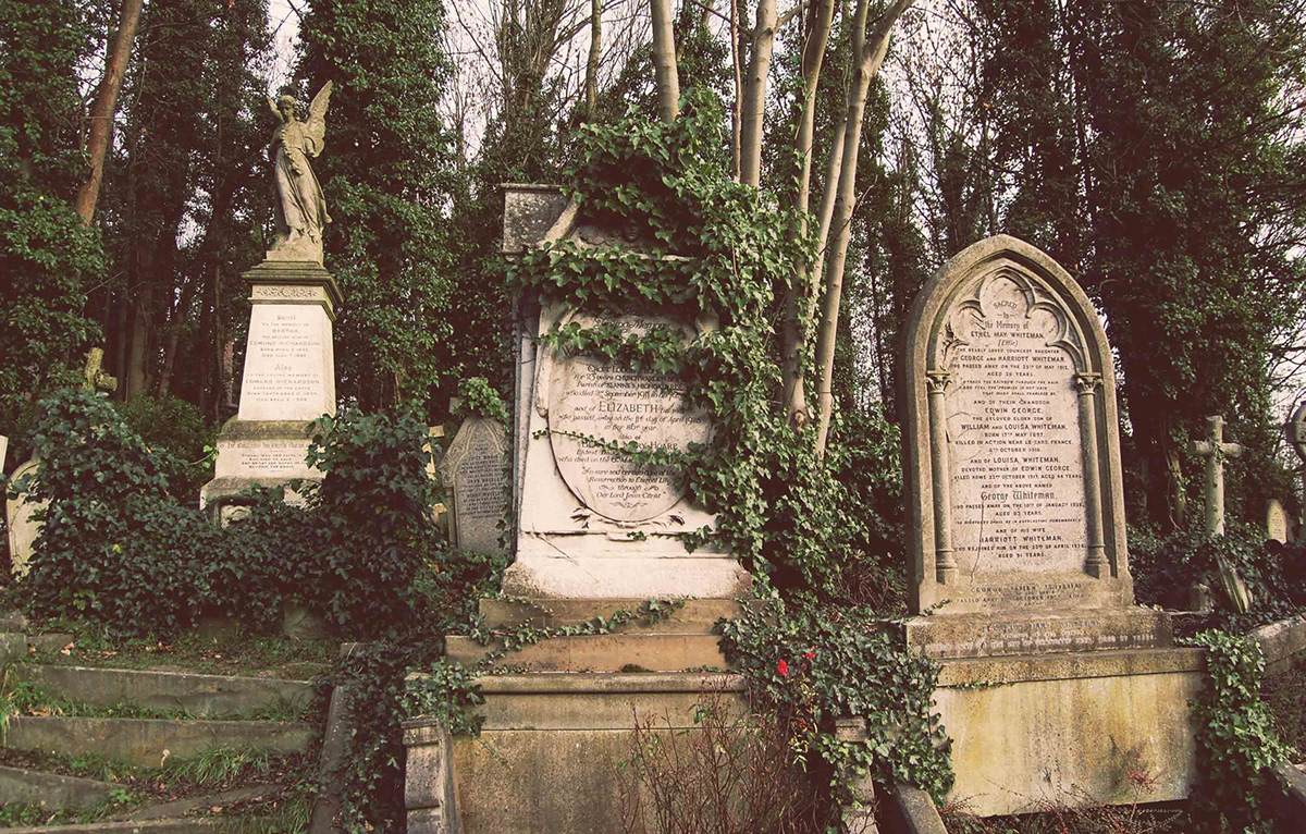 graveyard death collage