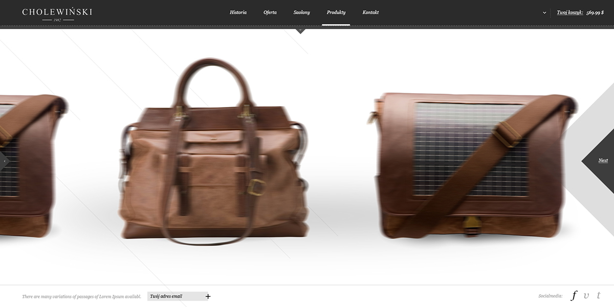 minimal  white simple store shop leather bag goods modern design Web vogue Style boutique