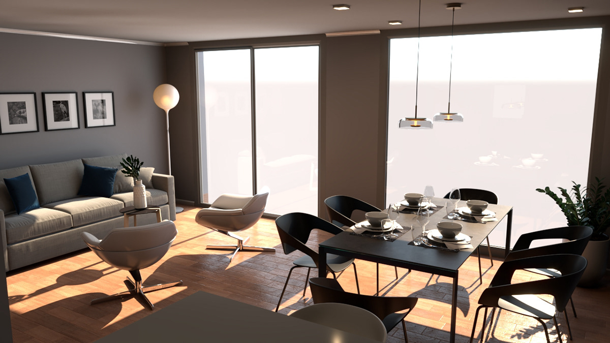 Interior design Render architecture interior design  vray visualization 3D modern Rhino3D