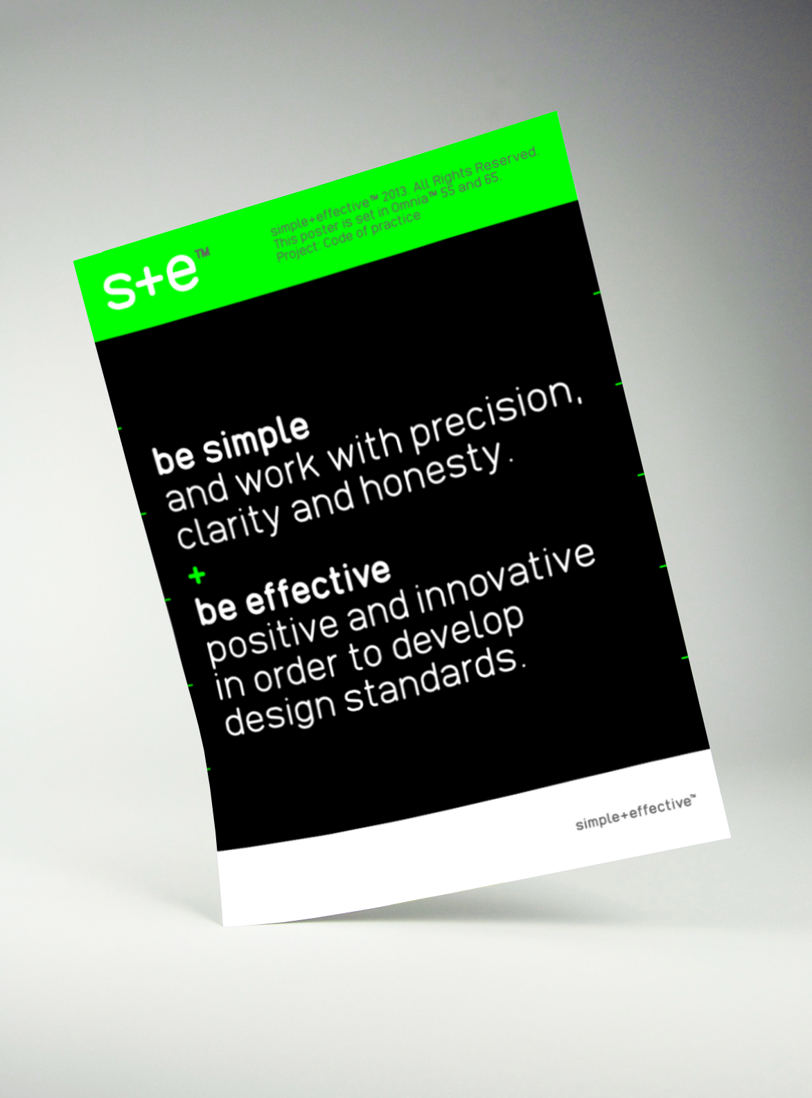 simple and effective simple + effective design poster