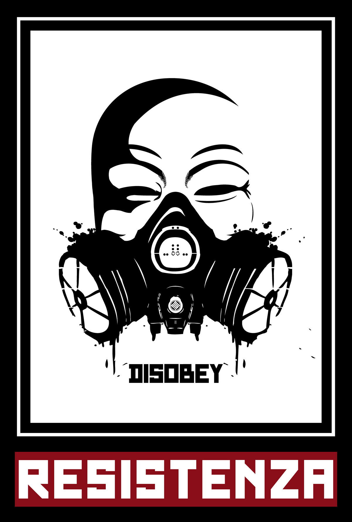revolution occupy OBEY disobey Italy Beirut posters army Shepard Fairey anonymous black Lobo bchennaty wolf
