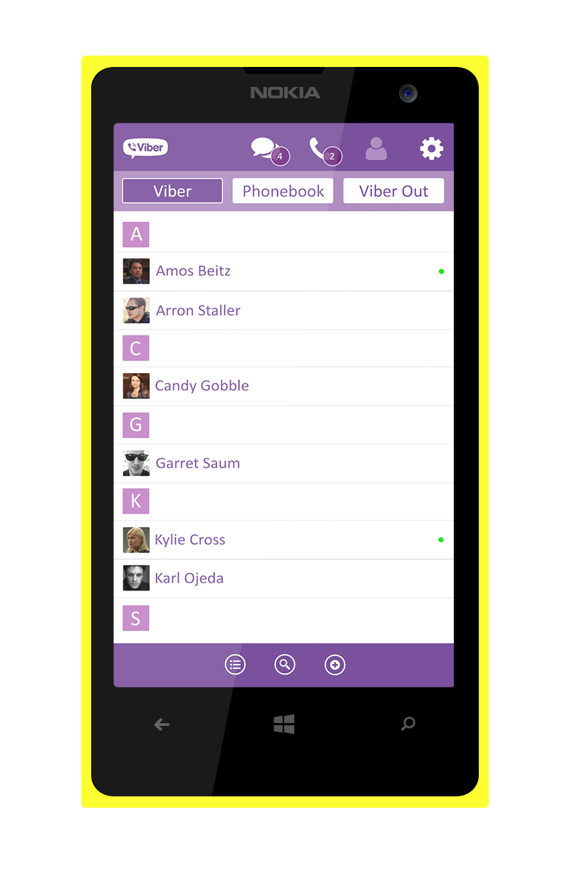 UI ux design windows phone viber redesign application mobile