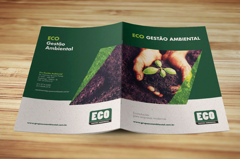 eco Ecology Nature natural folder diagramação editorial design portfolio print environment Meio Ambiente Verde green
