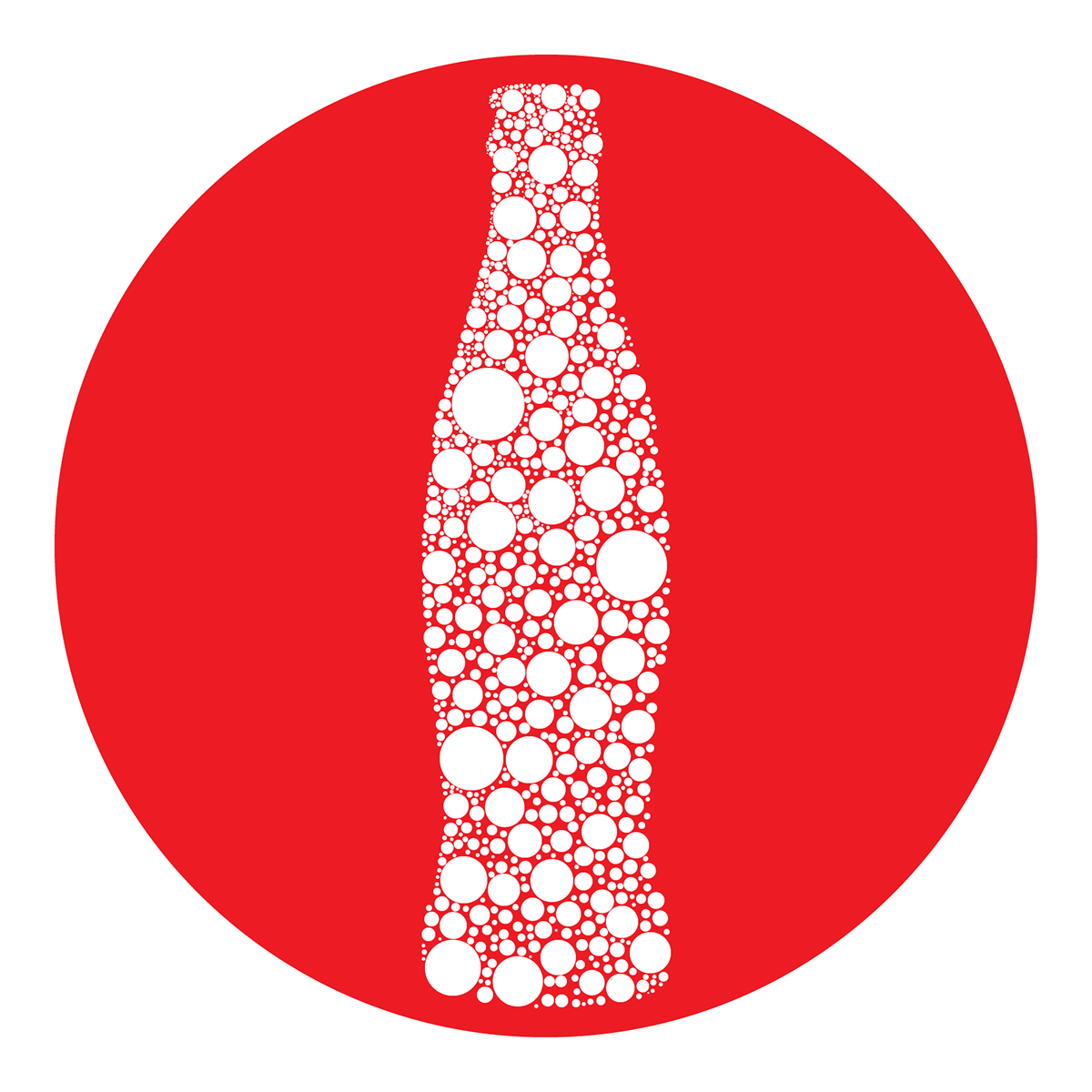 Coca-Cola adobe coke shapes bottle shape bubbles