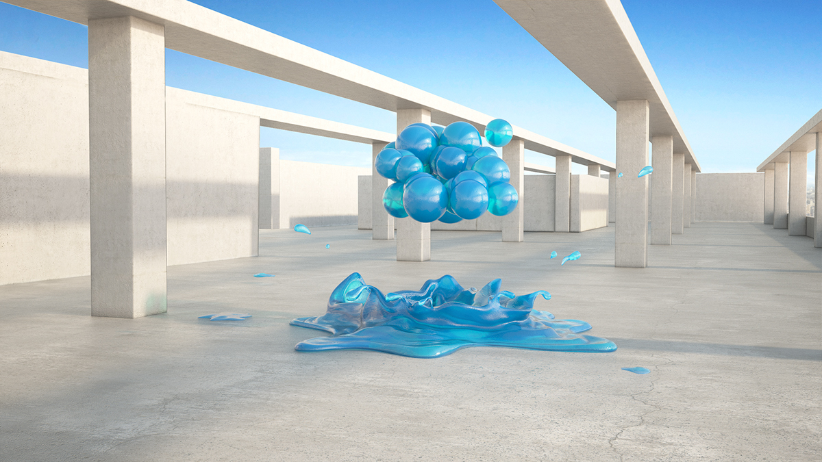 3D design art designers cinema4d c4d artwork Whale blue colors monster parking Outdoor abstract