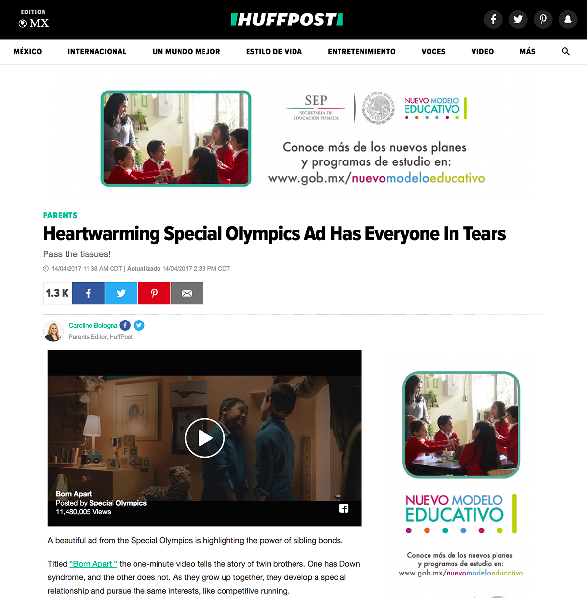 special olympics sibling day Cannes lions effies
