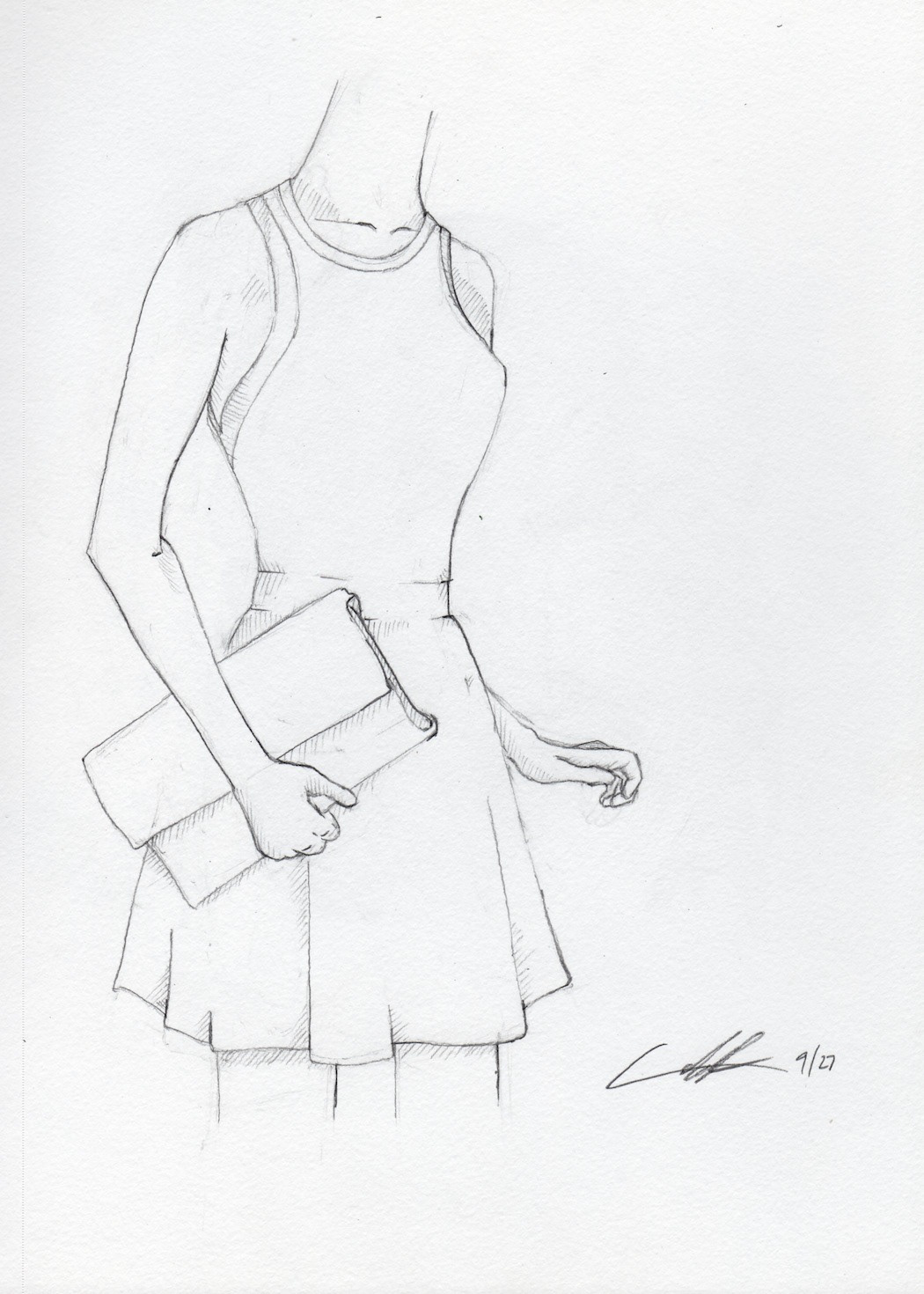 fashion illustration graphite sketchbook watercolor summer Style line drawing line fashion sketching art visual art