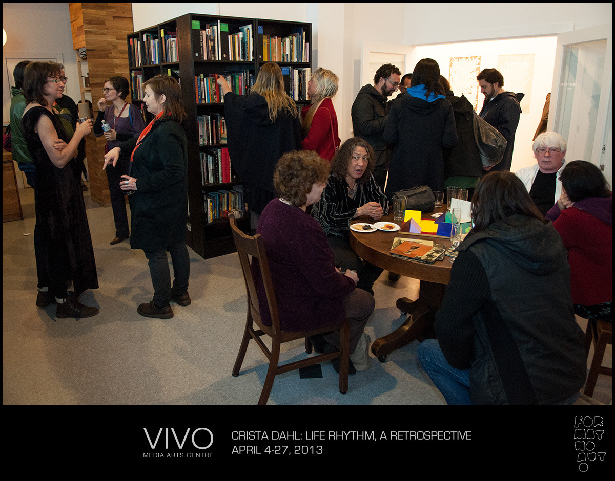 VIVO Media Arts Crista Dahl retrospective art opening gallery Life Rhythm vancouver bc