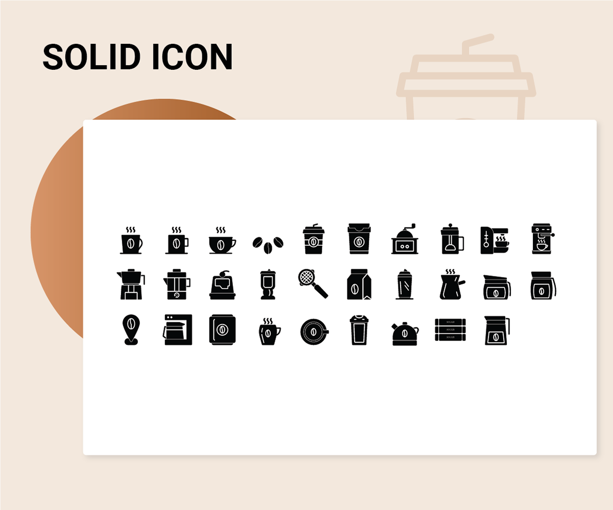 branding  Coffee Design Graphic Icon icon design  icon pack icon set Web Design 